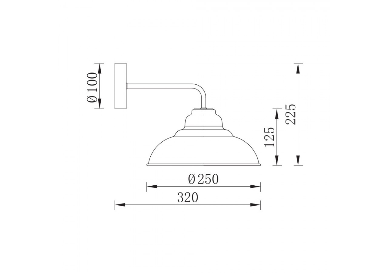 Éclairage mural Metal Noir, E27 - BV05-00025 - Braytron