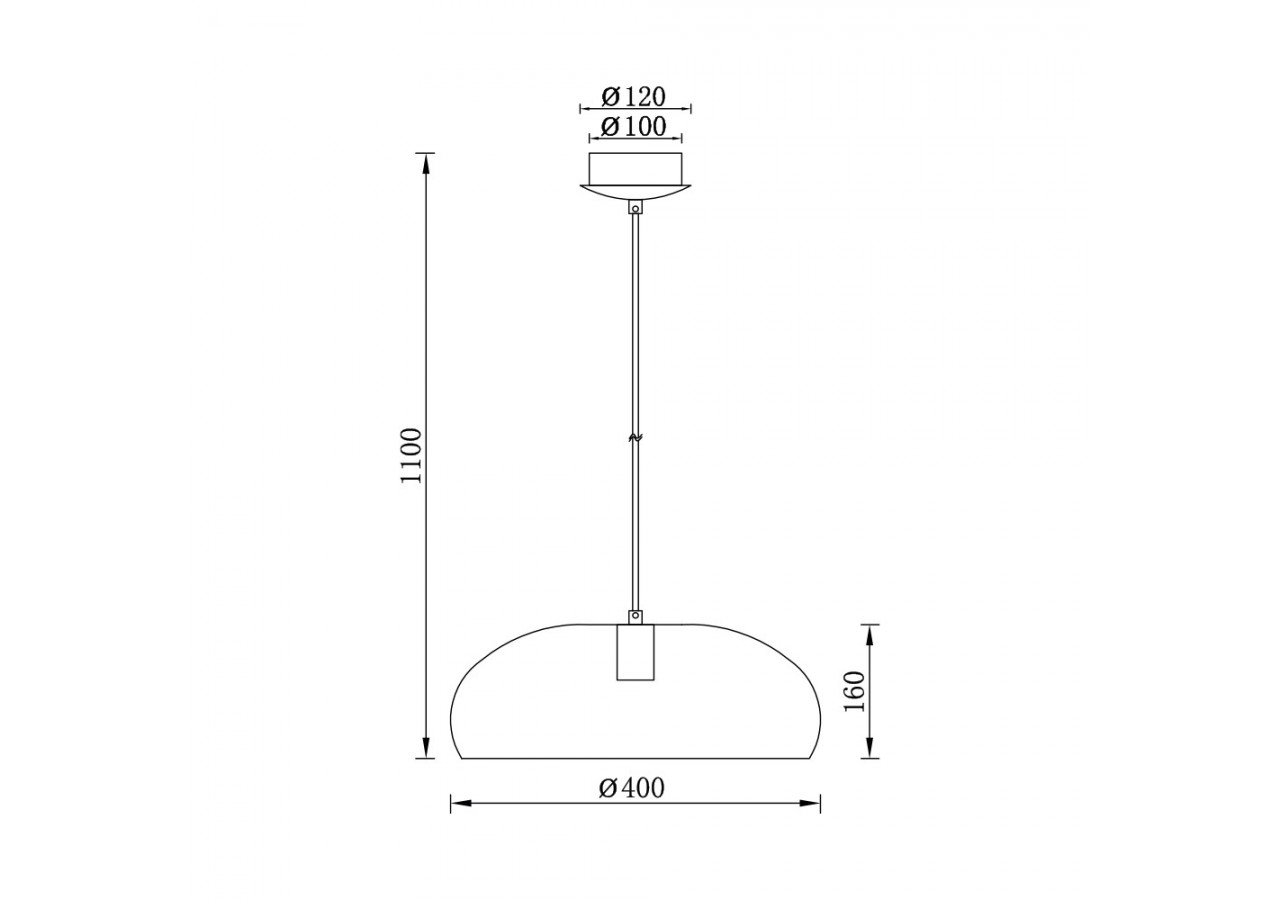 Suspension Metal Noir, E27 - BV05-00031 - Braytron