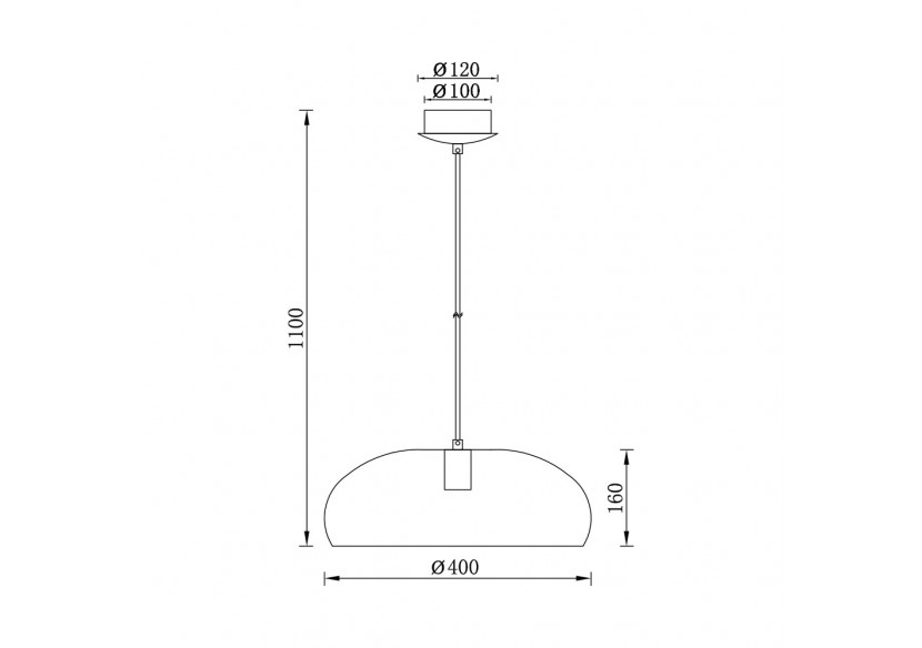 Suspension Metal Noir, E27 - BV05-00031 - Braytron