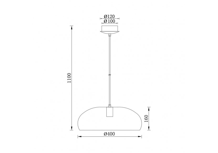 Suspension Metal Blanc, E27 - BV05-00032 - Braytron