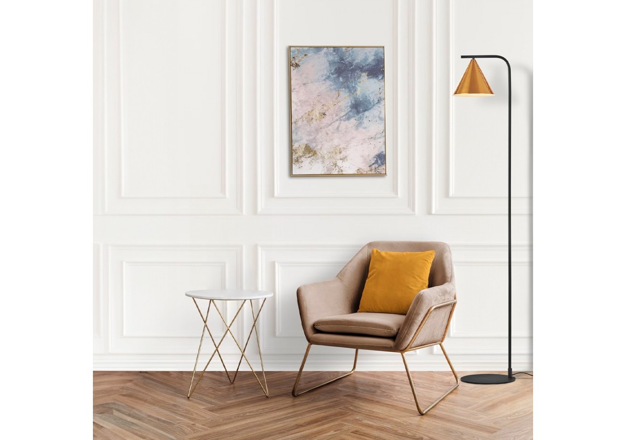 Lampadaire Metal Or, E27 - BV05-00068 - Braytron