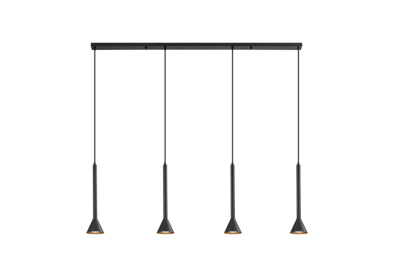 Suspension Metal Noir, 4xGU10 - BV05-00071 - Braytron