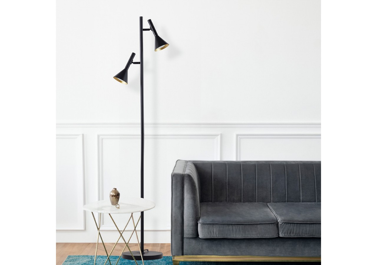 Lampadaire Metal Noir, 2xGU10 - BV05-00073 - Braytron