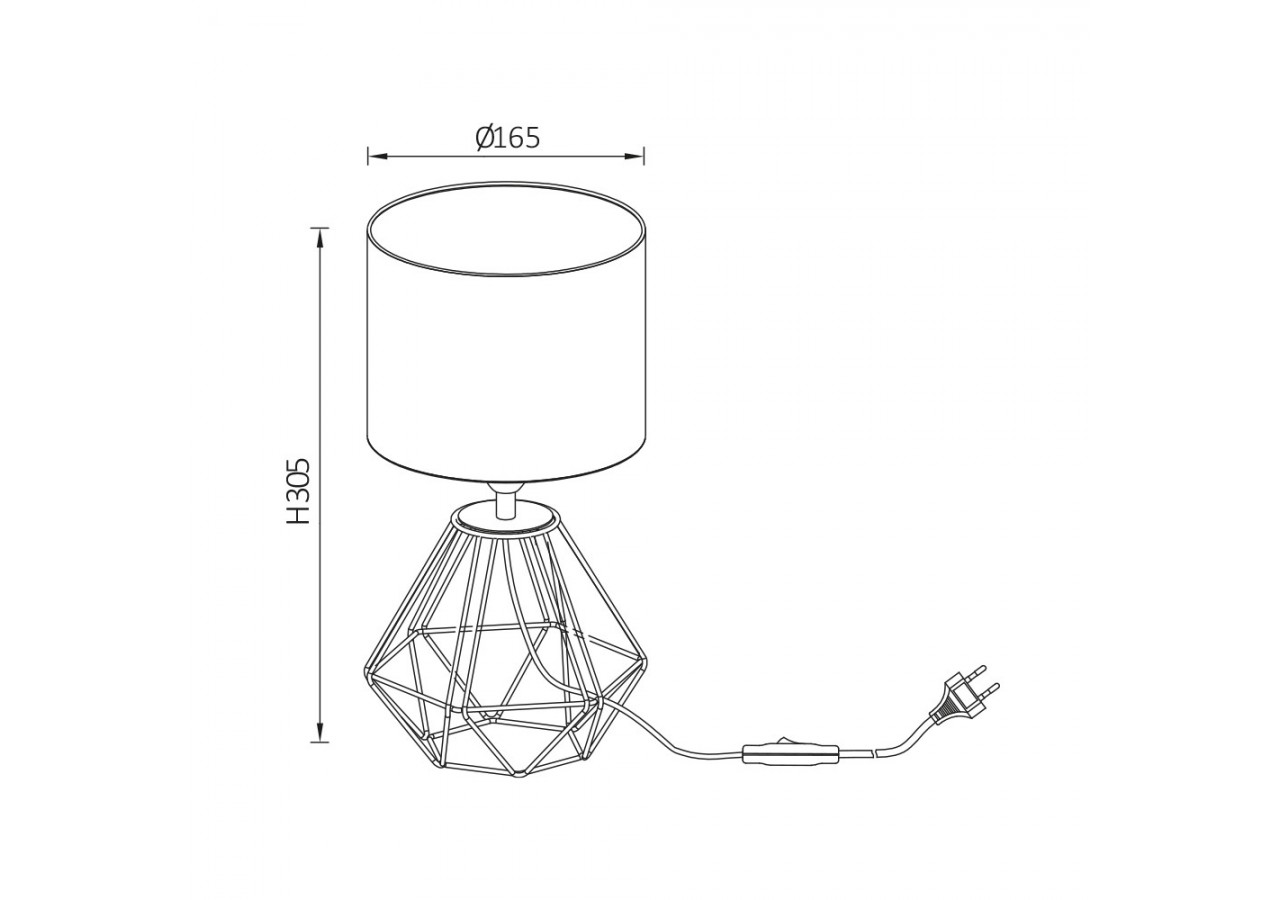 Lampe de table Floor Noir, E27 - BV06-00013 - Braytron