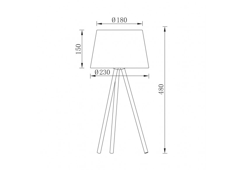 Lampe de table Floor Noir, E27 - BV06-00021 - Braytron