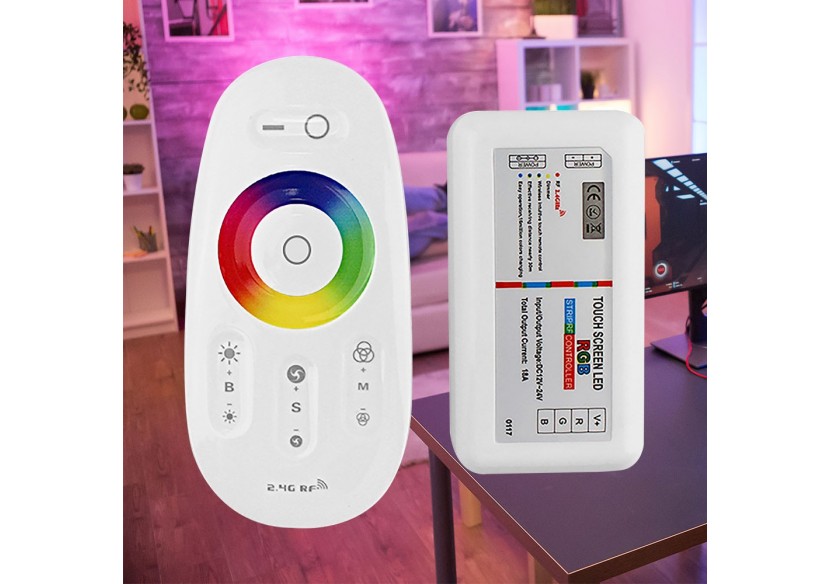 Télécommande RGB 110mm Blanche - BY30-01120 - Braytron