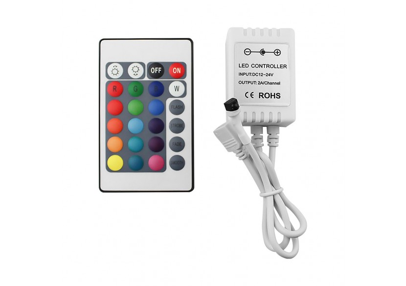 Télécommande RGB 85mm Blanche - BY30-01130 - Braytron