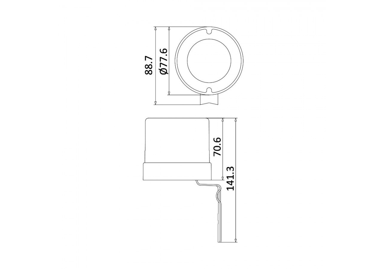 Capteur 150mm Blanc - BY31-03040 - Braytron