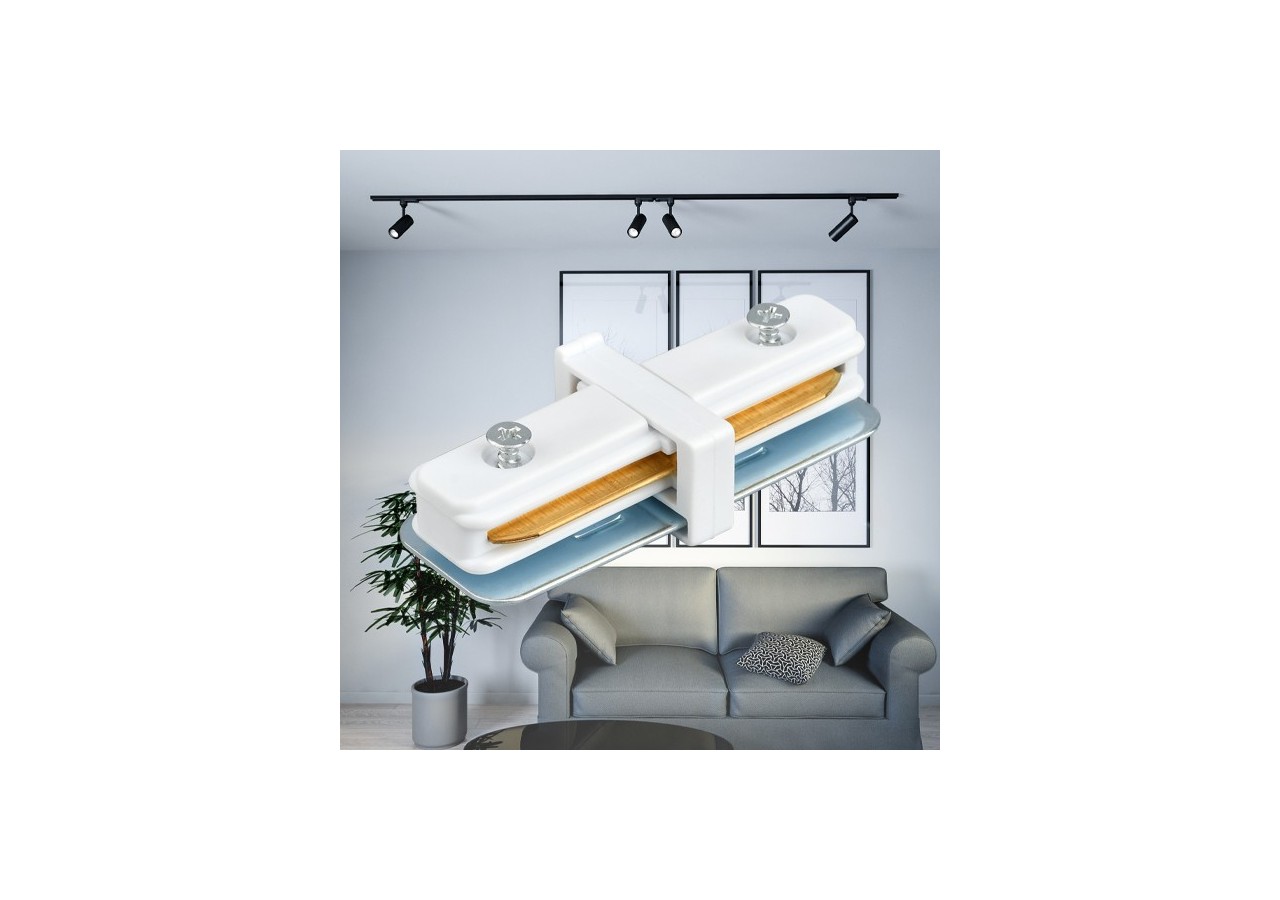 Connecteur pour rail de fixation 78mm Blanc - BY40-00240 - Braytron