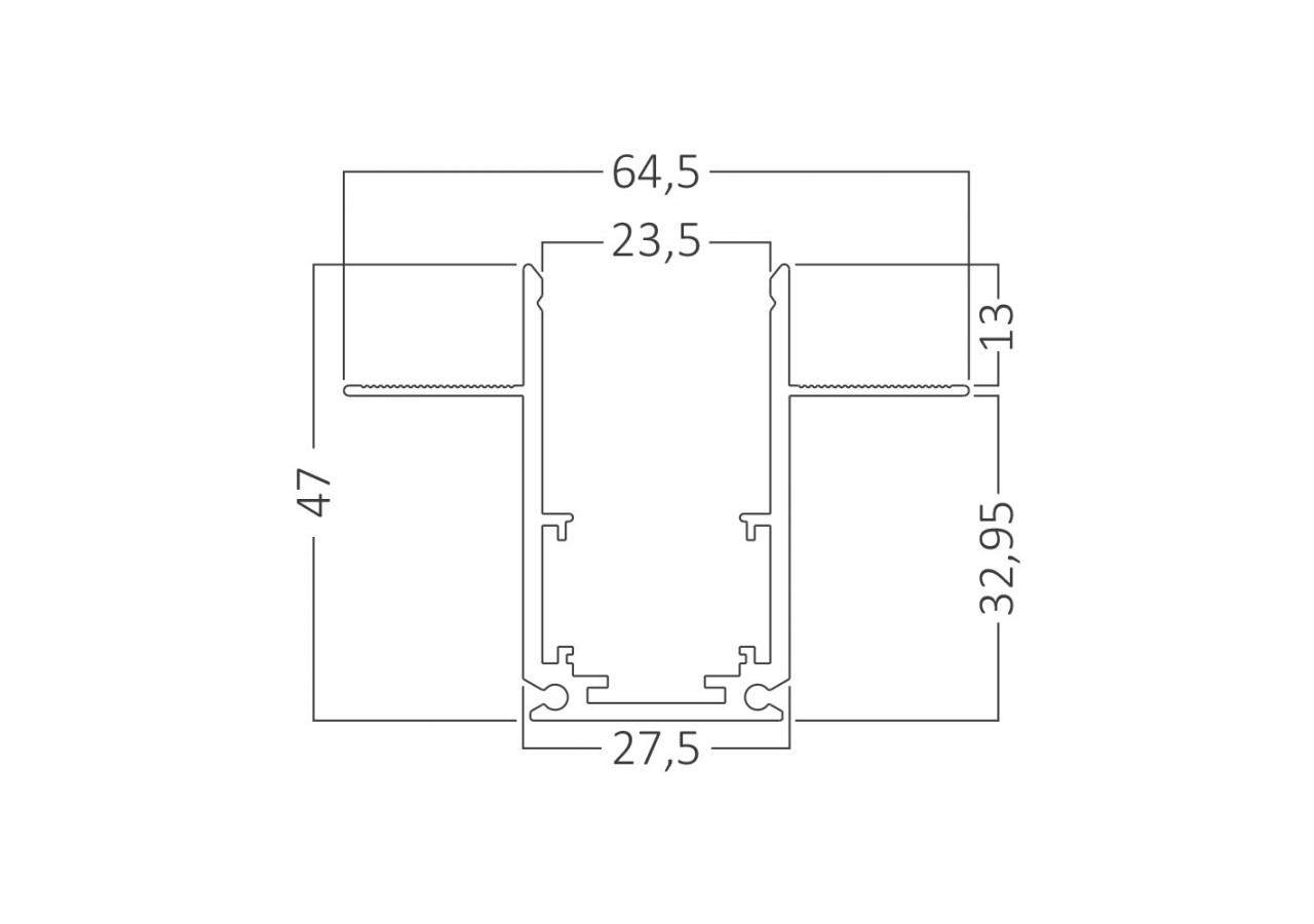 Rail de fixation magnétique 1000mm Noir - BY41-00111 - Braytron