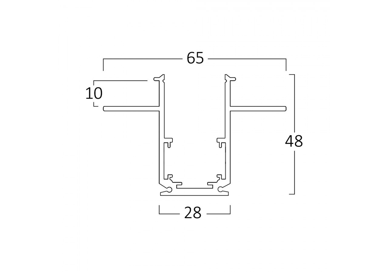 Rail de fixation magnétique 2000mm Noir - BY41-00121 - Braytron