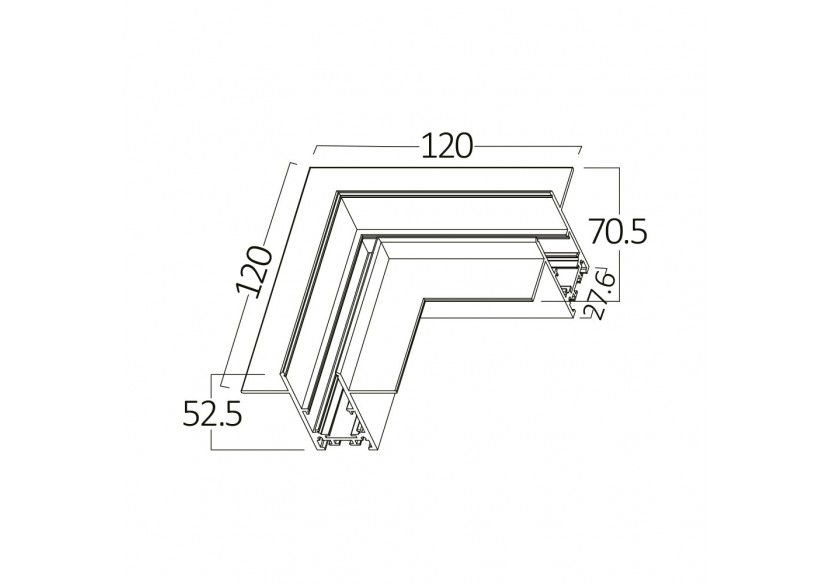 Connecteur pour rail de fixation magnétique 120mm Noir - BY41-10101 - Braytron Connecteur pour rail de fixation magnétique 120mm Noir - BY41-10101 - Braytron