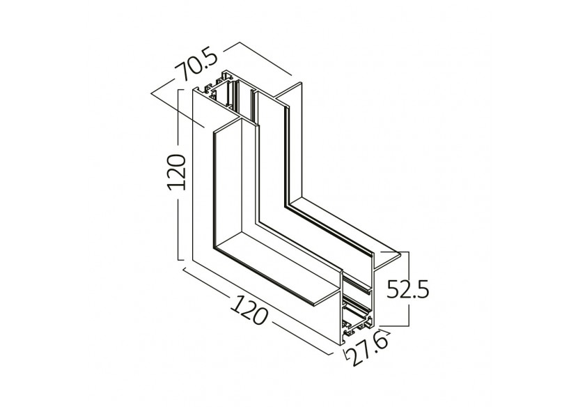 Connecteur pour rail de fixation magnétique 120mm Noir - BY41-10111 - Braytron Connecteur pour rail de fixation magnétique 120mm Noir - BY41-10111 - Braytron