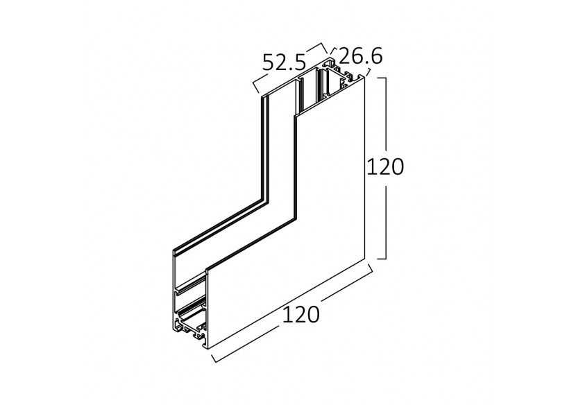 Connecteur pour rail de fixation magnétique 120mm Noir - BY41-10211 - Braytron Connecteur pour rail de fixation magnétique 120mm Noir - BY41-10211 - Braytron