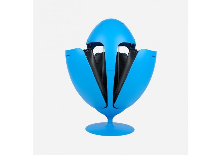 Poubelle de tri sélectif 3 compartiments de 18l Ovetto Galà bleu ciel - S-DOV010G0314 - Soldidesign 2