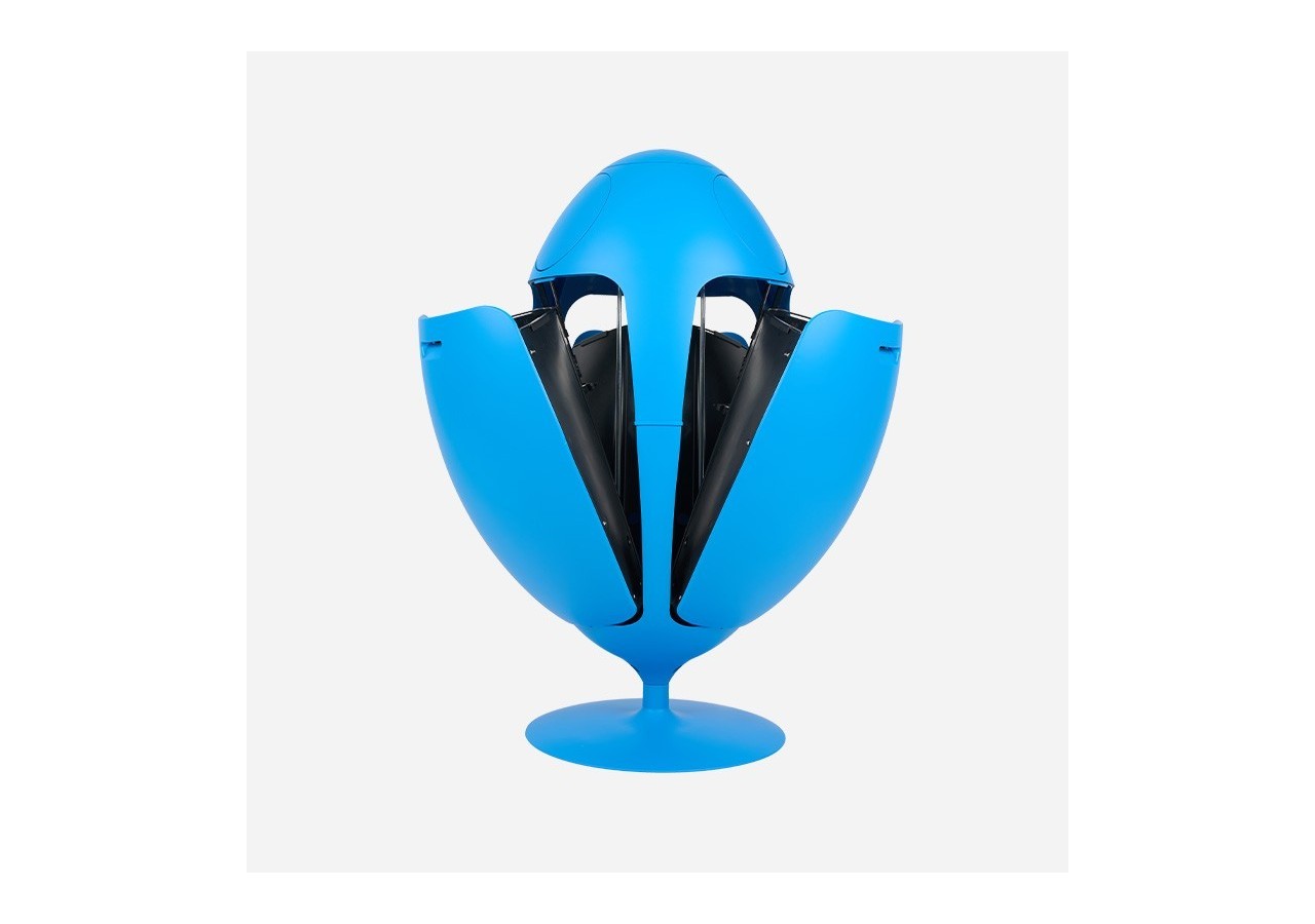 Poubelle de tri sélectif 3 compartiments de 18l Ovetto Galà bleu ciel - S-DOV010G0314 - Soldidesign