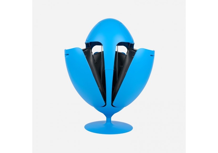 Poubelle de tri sélectif 3 compartiments de 18l Ovetto Galà bleu ciel - S-DOV010G0314 - Soldidesign