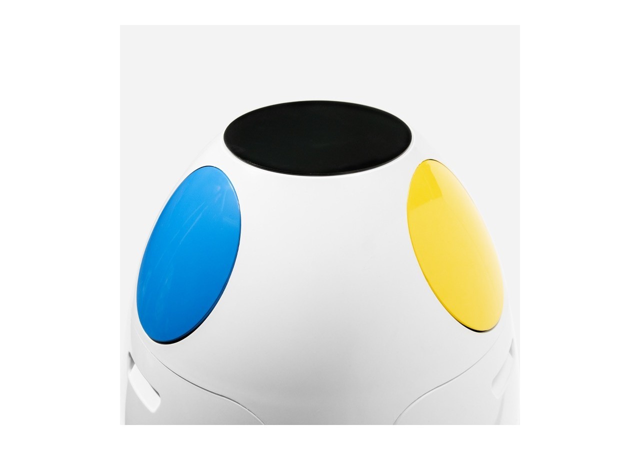 Poubelle de tri sélectif 3 compartiments de 18l Ovetto Lacoque Amico - S-DOV010A0103 - Soldidesign