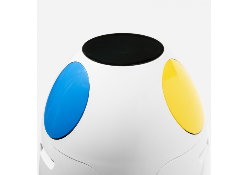 Poubelle de tri sélectif 3 compartiments de 18l Ovetto Lacoque Amico - S-DOV010A0103 - Soldidesign