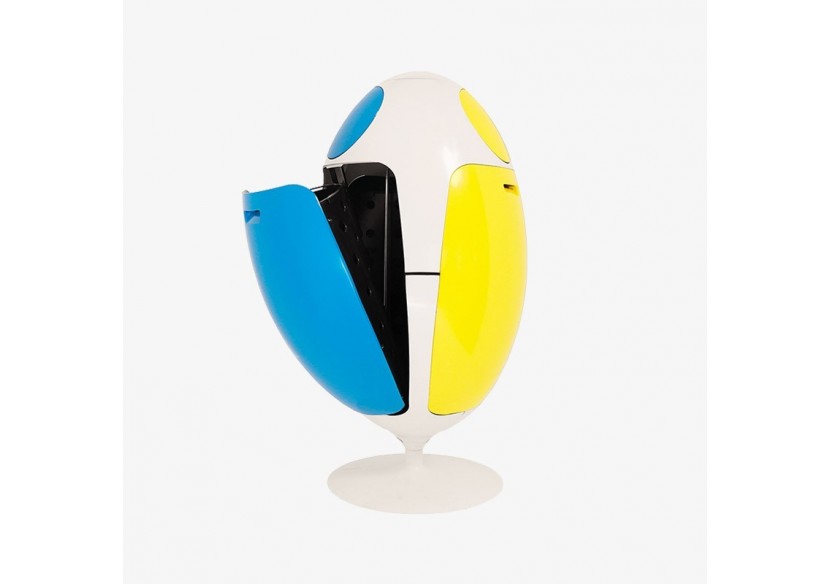 Poubelle de tri sélectif 3 compartiments de 18l Ovetto Amico Blanche - S-DOV010A0203 - Soldidesign