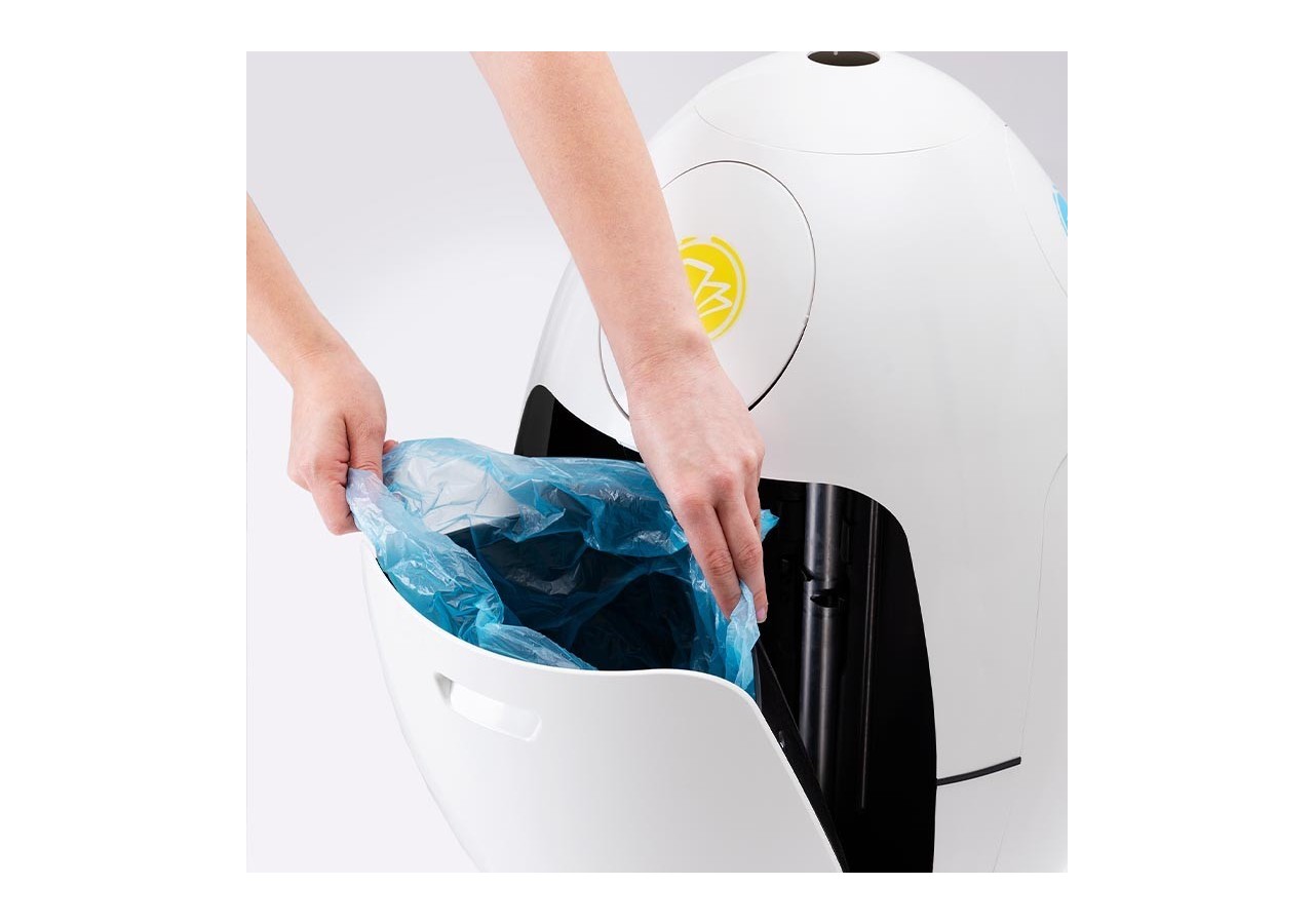 Poubelle de tri sélectif 3 compartiments de 18l Ovetto Amico Blanche - S-DOV010A0203 - Soldidesign