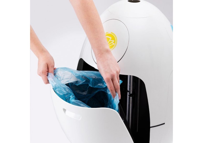 Poubelle de tri sélectif 3 compartiments de 18l Ovetto blanc - S-DOV010A0201 - Soldidesign