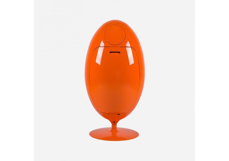 Poubelle de tri sélectif 3 compartiments de 18l Ovetto Galà orange brillant - S-DOV010G0305 - Soldidesign
