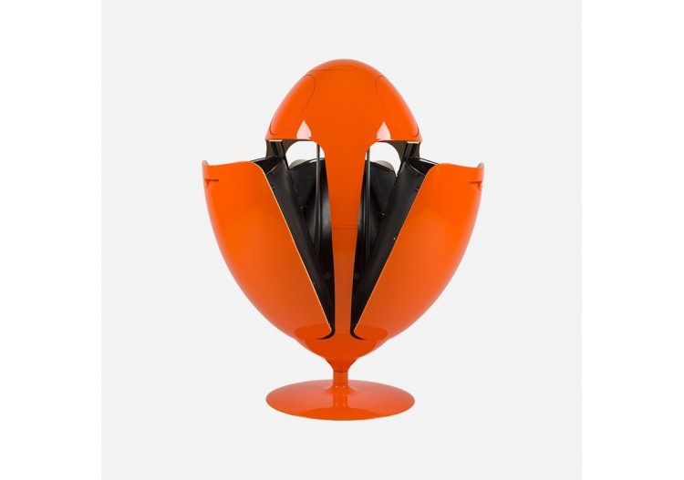 Poubelle de tri sélectif 3 compartiments de 18l Ovetto Galà orange brillant - S-DOV010G0305 - Soldidesign 2