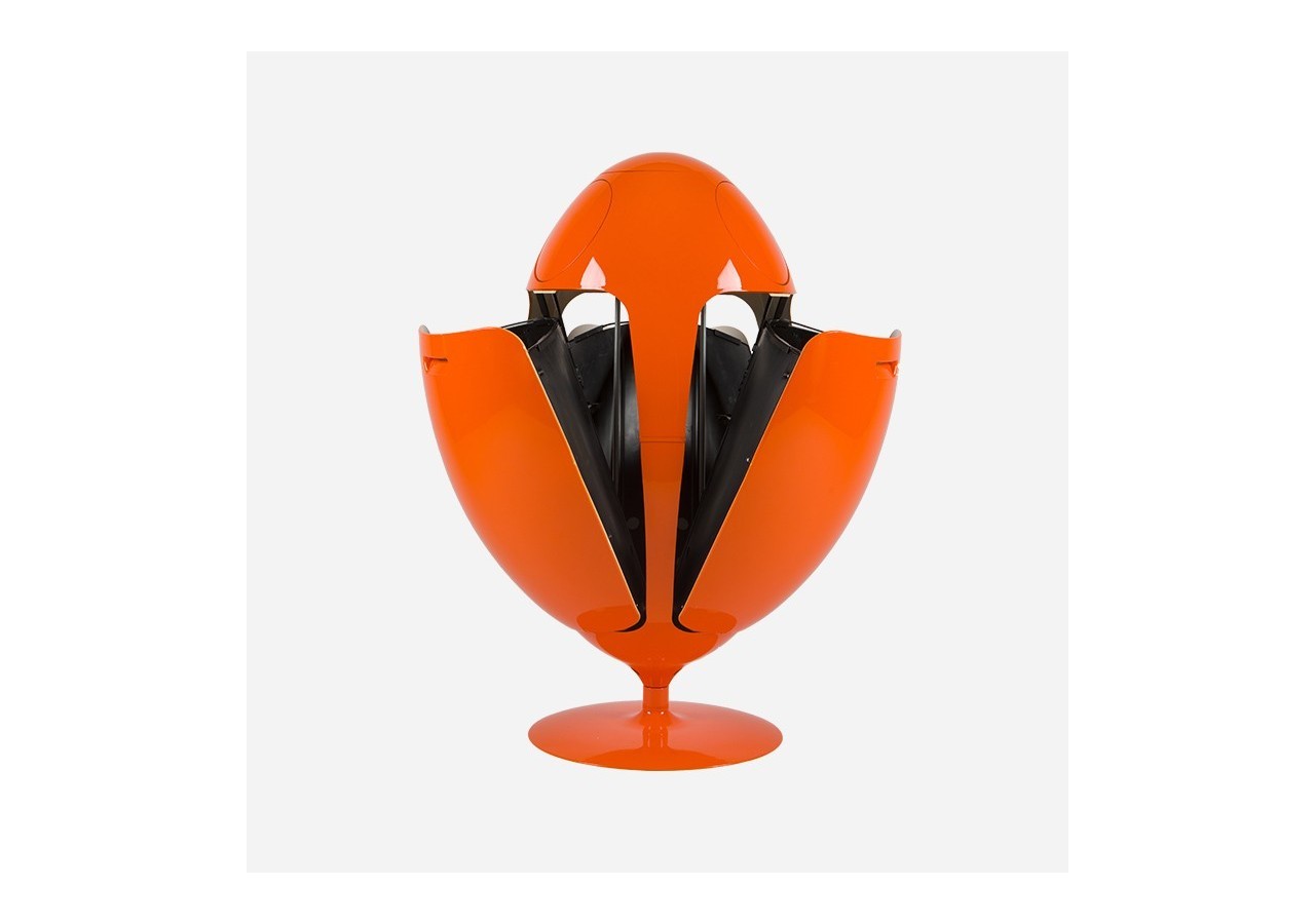Poubelle de tri sélectif 3 compartiments de 18l Ovetto Galà orange brillant - S-DOV010G0305 - Soldidesign