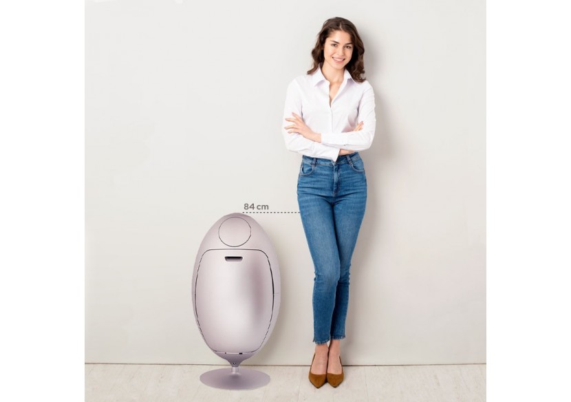 Poubelle de tri sélectif 3 compartiments de 18l Ovetto Galà orange brillant - S-DOV010G0305 - Soldidesign