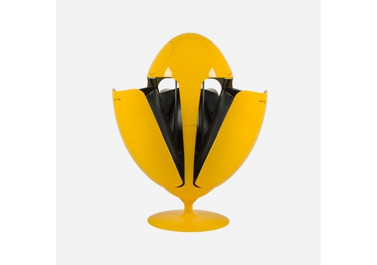 Poubelle de tri sélectif 3 compartiments de 18l Ovetto Galà jaune brillant - S-DOV010G0307 - Soldidesign 2