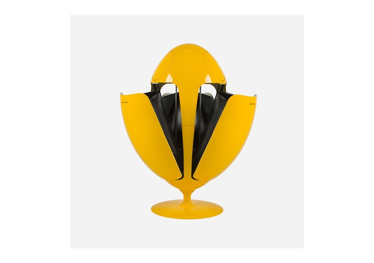 Poubelle de tri sélectif 3 compartiments de 18l Ovetto Galà jaune brillant - S-DOV010G0307 - Soldidesign