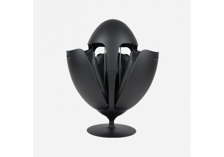 Poubelle de tri sélectif 3 compartiments de 18l Ovetto Galà noir mat - S-DOV010G0309 - Soldidesign 2