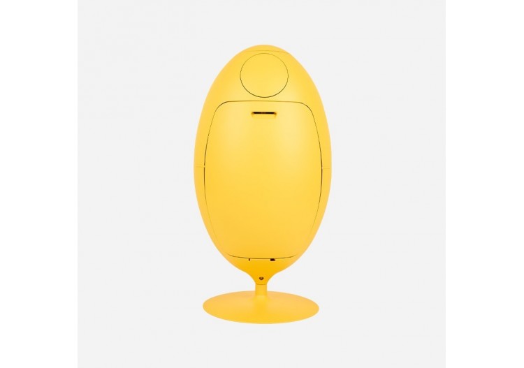 Poubelle de tri sélectif 3 compartiments de 18l Ovetto Galà jaune mat satiné - S-DOV010G0313 - Soldidesign
