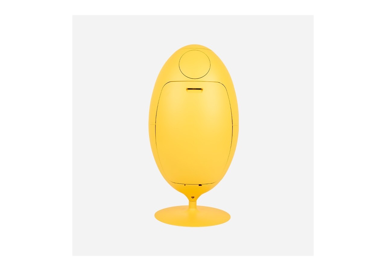 Poubelle de tri sélectif 3 compartiments de 18l Ovetto Galà jaune mat satiné - S-DOV010G0313 - Soldidesign