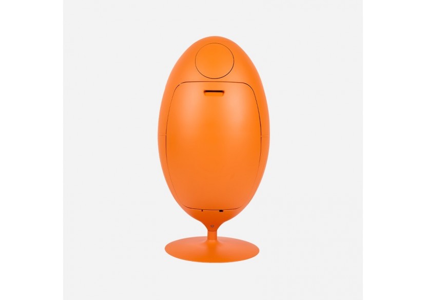 Poubelle de tri sélectif 3 compartiments de 18l Ovetto Galà orange mat satiné - S-DOV010G0312 - Soldidesign