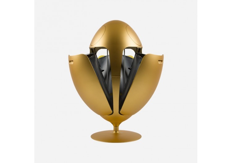 Poubelle de tri sélectif 3 compartiments de 18l Ovetto métal or - S-DOV010M0402 - Soldidesign 2