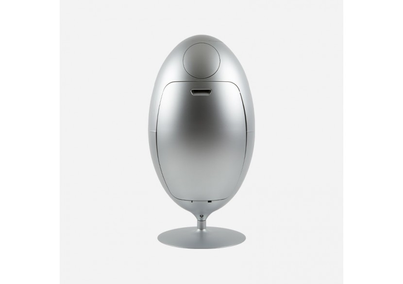 Poubelle de tri sélectif 3 compartiments de 18l Ovetto métal aluminium - S-DOV010M0401 - Soldidesign