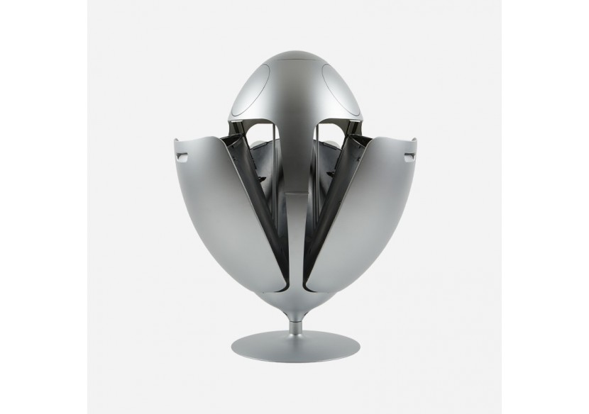 Poubelle de tri sélectif 3 compartiments de 18l Ovetto métal aluminium - S-DOV010M0401 - Soldidesign