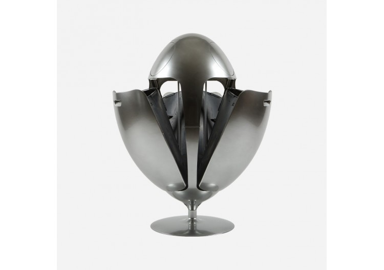 Poubelle de tri sélectif 3 compartiments de 18l Ovetto métal chromé - S-DOV010M0406 - Soldidesign 2