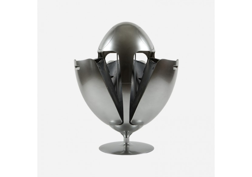 Poubelle de tri sélectif 3 compartiments de 18l Ovetto métal chromé - S-DOV010M0406 - Soldidesign