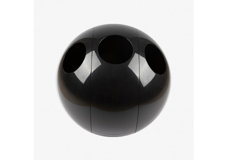 Poubelle de tri sélectif 3 compartiments 1x60l 2x30l Sfera noir - S-DSF020A0101 - Soldidesign