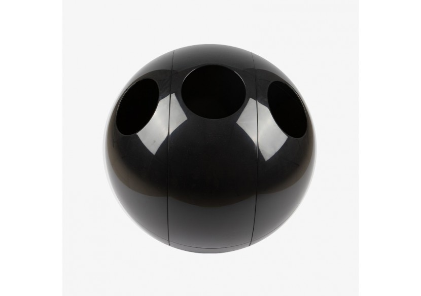 Poubelle de tri sélectif 3 compartiments 1x60l 2x30l Sfera noir - S-DSF020A0101 - Soldidesign