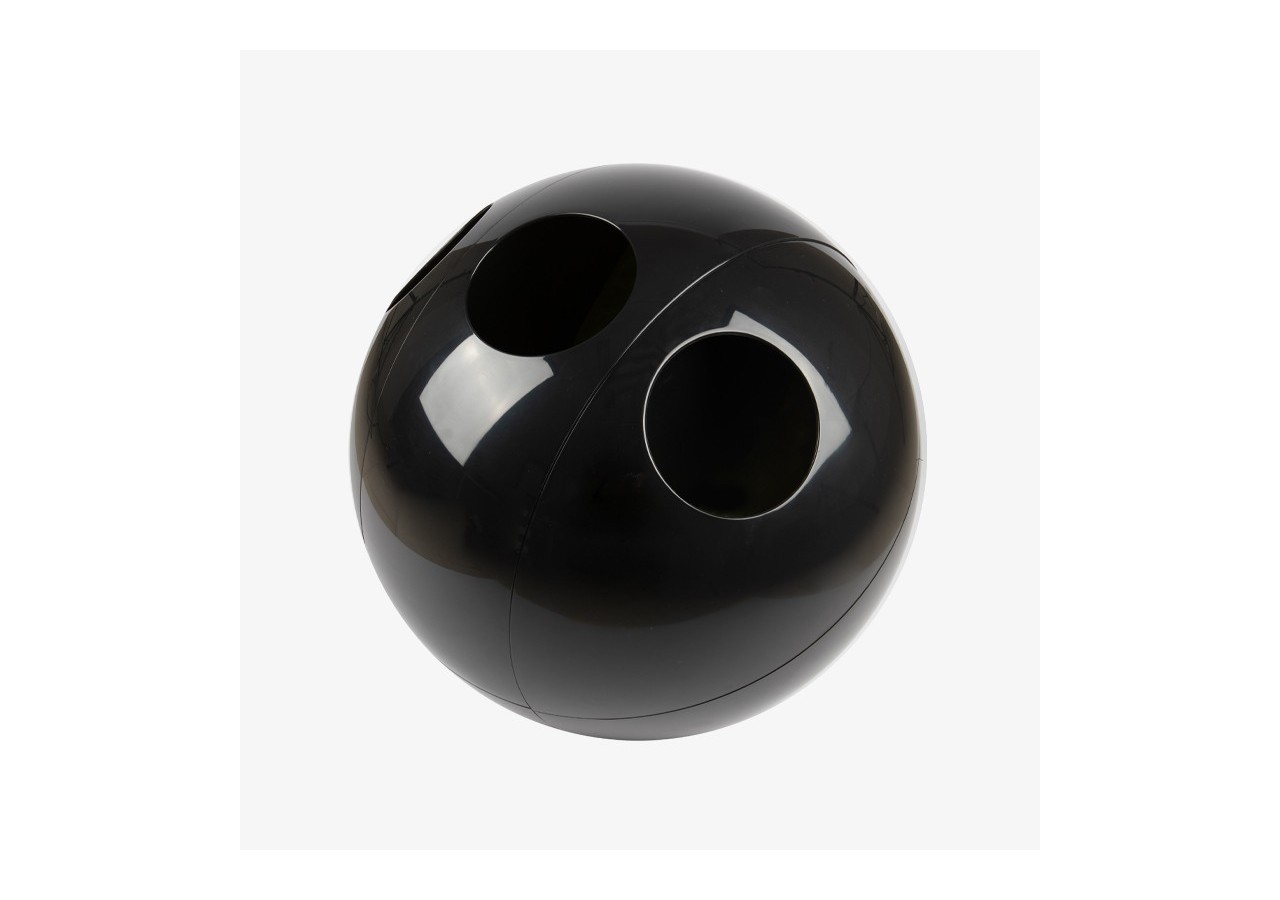 Poubelle de tri sélectif 3 compartiments 1x60l 2x30l Sfera noir - S-DSF020A0101 - Soldidesign