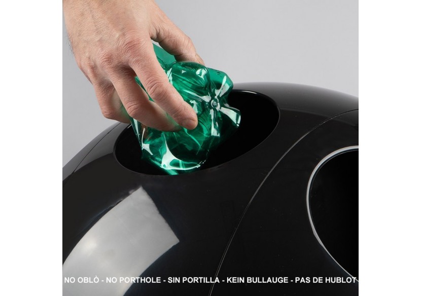 Poubelle de tri sélectif 3 compartiments 1x60l 2x30l Sfera noir - S-DSF020A0101 - Soldidesign