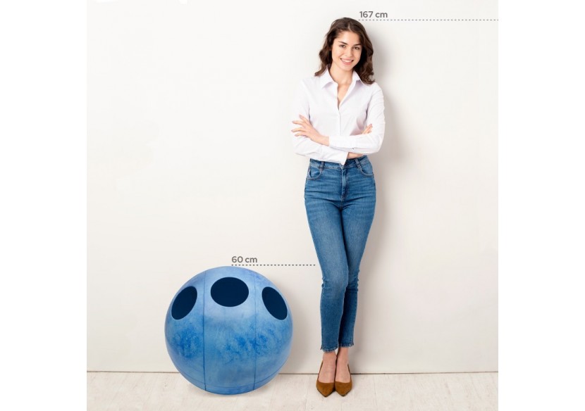 Poubelle de tri sélectif 3 compartiments 1x60l 2x30l Sfera noir - S-DSF020A0101 - Soldidesign