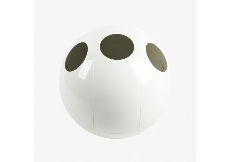 Poubelle de tri sélectif 3 compartiments 1x60l 2x30l Sfera blanc - S-DSF020G0305 - Soldidesign