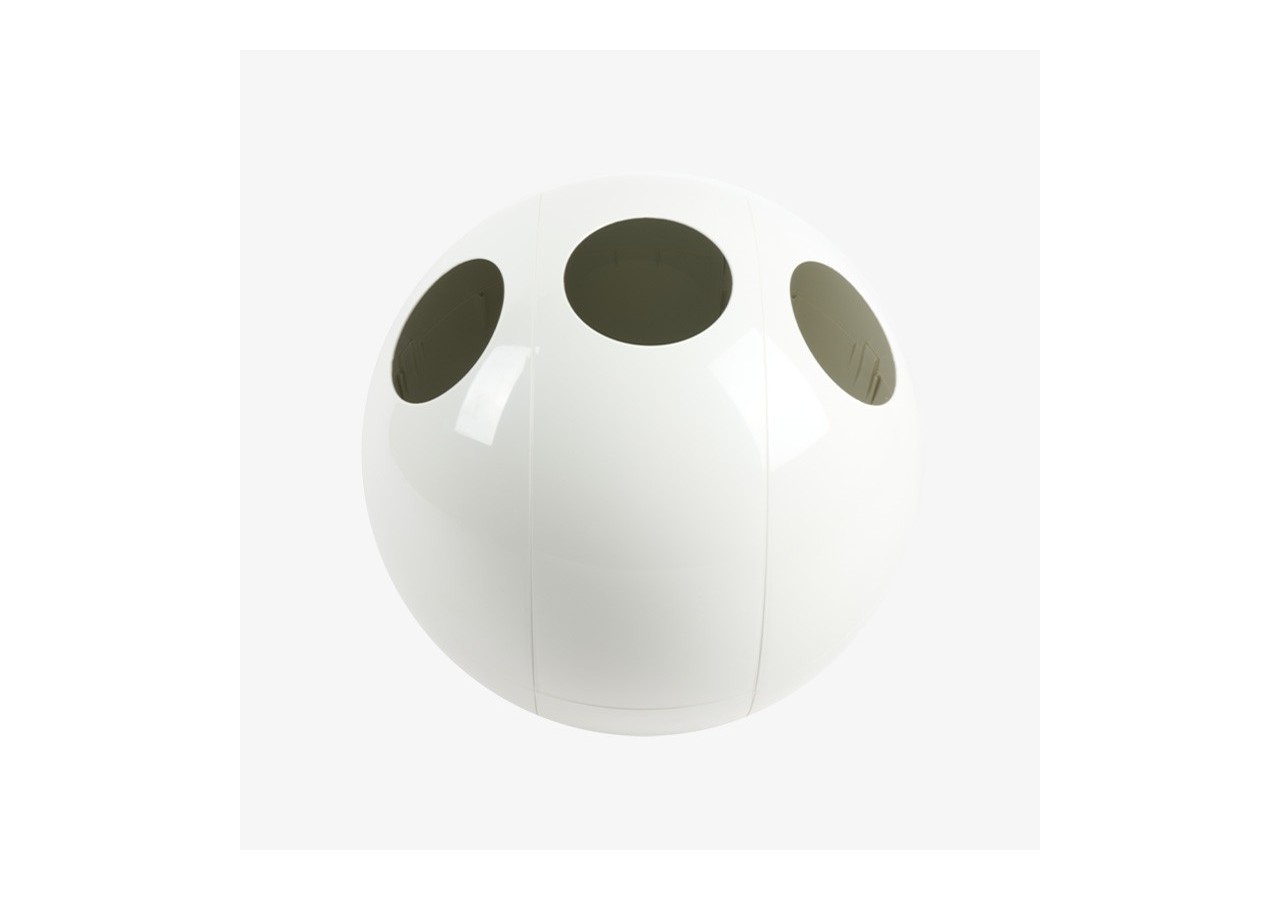 Poubelle de tri sélectif 3 compartiments 1x60l 2x30l Sfera blanc - S-DSF020G0305 - Soldidesign