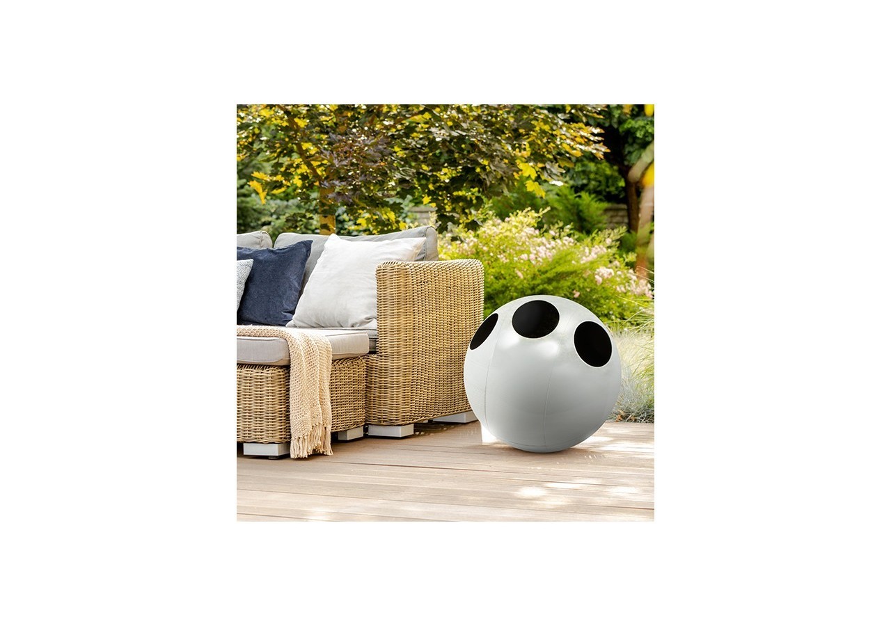 Poubelle de tri sélectif 3 compartiments 1x60l 2x30l Sfera blanc - S-DSF020G0305 - Soldidesign