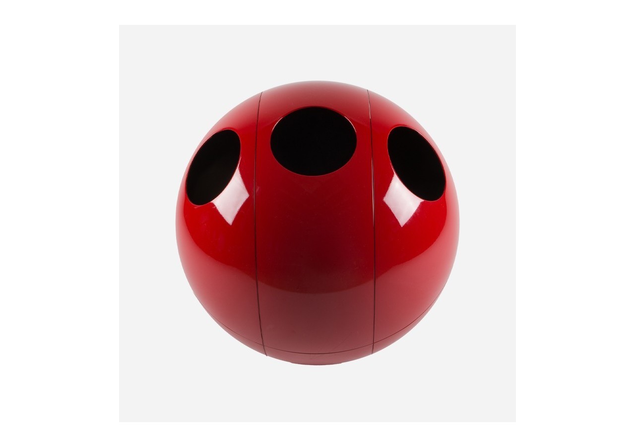 Poubelle de tri sélectif 3 compartiments 1x60l 2x30l Sfera rouge - S-DSF020G0313 - Soldidesign